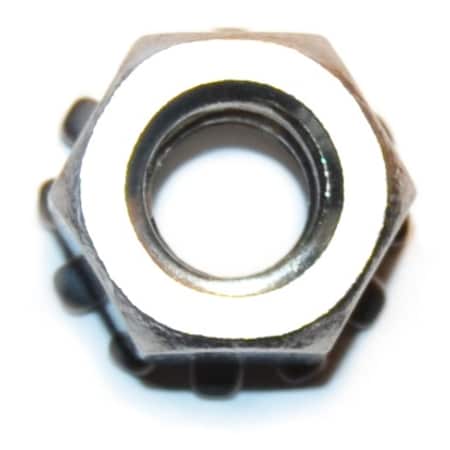 Midwest Fastener External Tooth Lock Washer Lock Nut, 1/4"-20, 18-8 Stainless Steel, Not Graded, 12 PK 33786